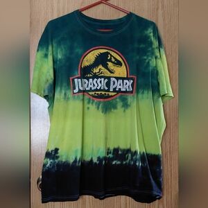 Jurassic Park Green Tie-Dye Adult T-Shirt